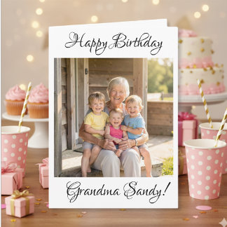 Happy Birthday Grandma Photo Template Personalized