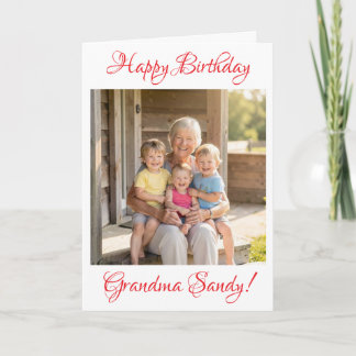 Happy Birthday Grandma Photo Template Personalized