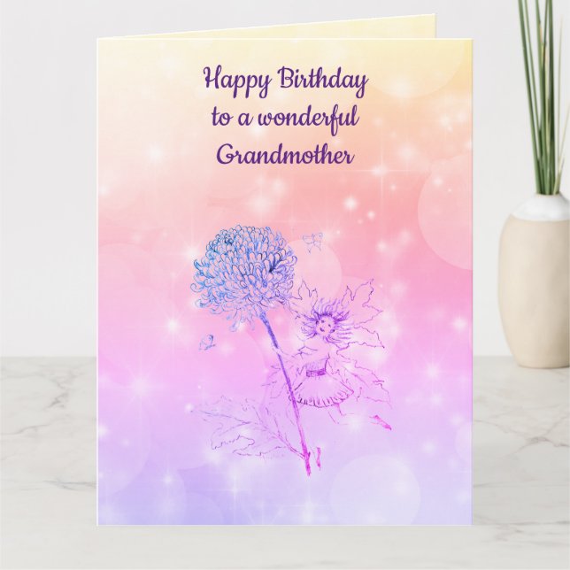 Happy Birthday Grandmother Card (Front)