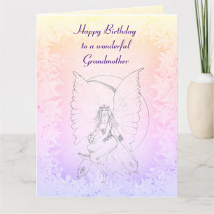 Happy Birthday Grandmother Fairy design Card