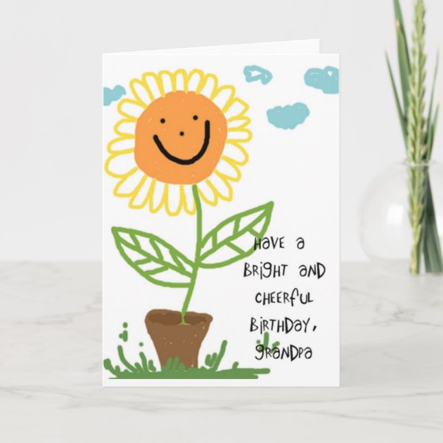 Happy Birthday Grandpa Card (Front)