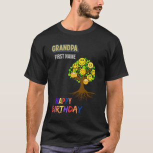 Happy Birthday Grandpa: Family Tree of Smiles T-Shirt