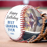 Happy Birthday Grandpa Modern 3 Photo Collage Baseball<br><div class="desc">Happy Birthday Grandpa Modern 3 Photo Collage Baseball. Make a special baseball ball for the best grandpa ever. Add your favourite 3 photos into the template and customise the text with your names. Sweet keepsake birthday gift for grandfather.</div>