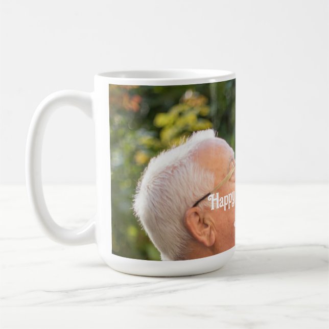 Happy birthday grandpa personalise photo coffee mug (Left)