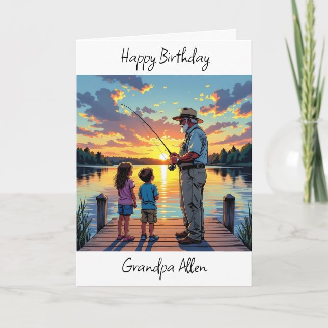 Happy Birthday Grandpa Personalised  Card (Front)