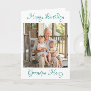 Happy Birthday Grandpa Photo Template Personalised