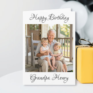 Happy Birthday Grandpa Photo Template Personalized