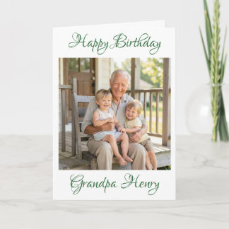 Happy Birthday Grandpa Photo Template Personalized