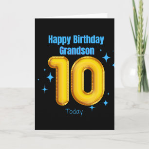 Happy Birthday Grandson - 10 Today Card