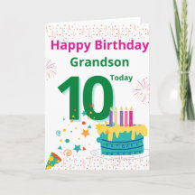 Happy Birthday Grandson - 10 Today