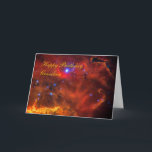 Happy Birthday Grandson, Emission Nebula in Puppis Card<br><div class="desc">Galaxies, Stars and Nebulae series A colourful star-forming region is featured in this stunning image of NGC 2467 located in the southern constellation of Puppis (The Stern). Looking like a roiling cauldron of some exotic cosmic brew, huge clouds of gas and dust are sprinkled with bright blue, hot young stars....</div>