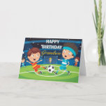 Happy Birthday Grandson Football Card<br><div class="desc">Birthday card for a Grandson that loves Football. Designed by Cards Inspired.</div>