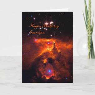 Happy Birthday Grandson - Star Cluster Birthday Card