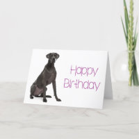 Happy Birthday Great Dane Puppy Dog Card - Verse