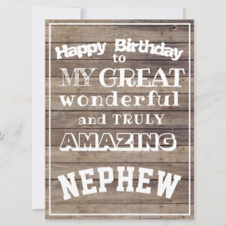 Happy Birthday Great Nephew Card