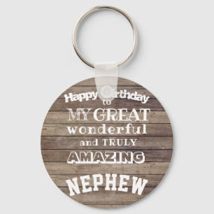 Happy Birthday Great Nephew Gift Key Ring