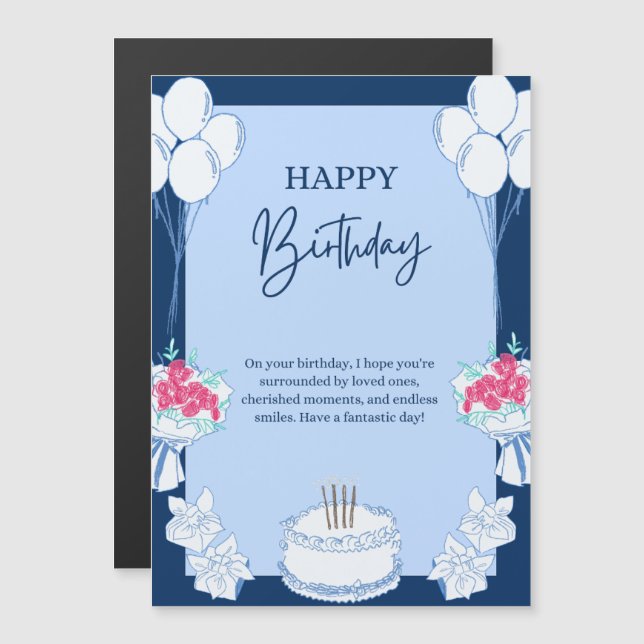 Happy Birthday Greeting Card (Front/Back)
