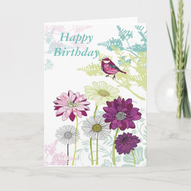 Happy Birthday greeting card (Front)