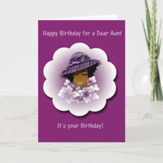 Happy Birthday greeting card for Aunt