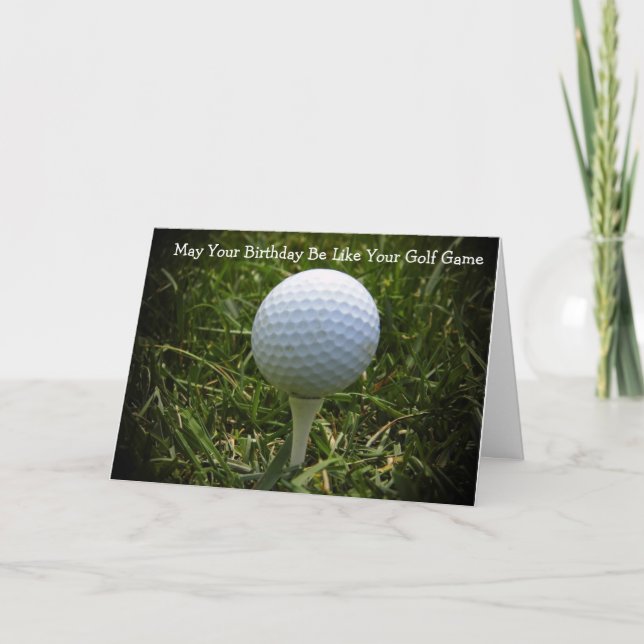 Happy Birthday Greeting Card For The Golfer! (Front)
