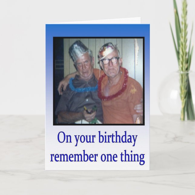 Happy Birthday greeting card vintage humour (Front)