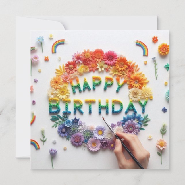 Happy Birthday Greeting Cards  (Front)