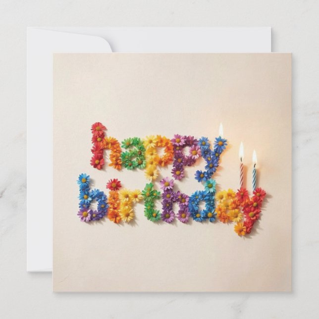 Happy Birthday Greeting Cards  (Front)