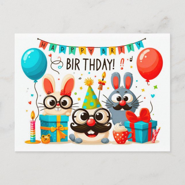 Happy Birthday Greeting Cards  (Front)