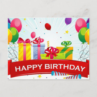 Happy Birthday Greeting Postcard