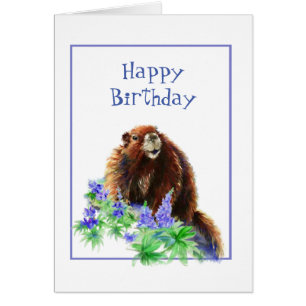 Happy Birthday Groundhog Day Humour Animal art