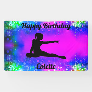 Happy Birthday Gymnastics Personalised Banner