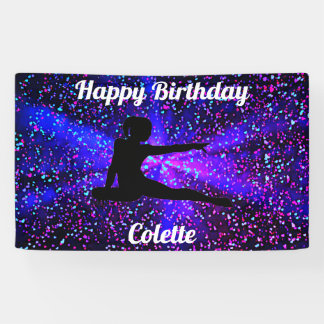 Happy Birthday Gymnastics Personalised Banner