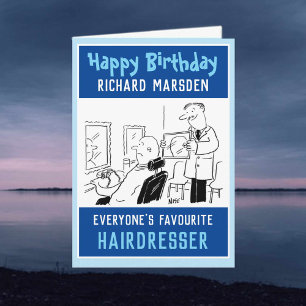 Happy Birthday Hairdresser or Barber Card