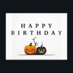 Happy birthday Halloween postcard<br><div class="desc">Happy birthday Halloween postcard</div>