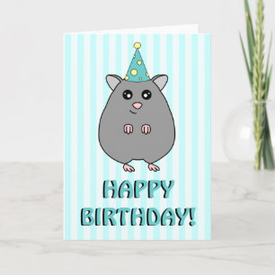 Happy Birthday Hamster Greeting Card