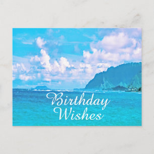 Happy Birthday Hawaiian Beach Photography Postcard