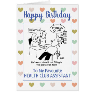 Happy Birthday Health Club Assistant