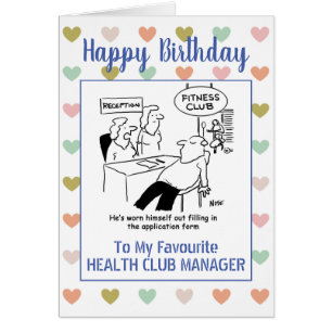 Happy Birthday Health Club Manager