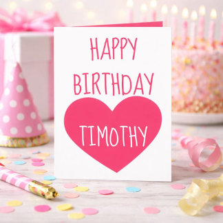 Happy Birthday Heart for him  Holiday Card