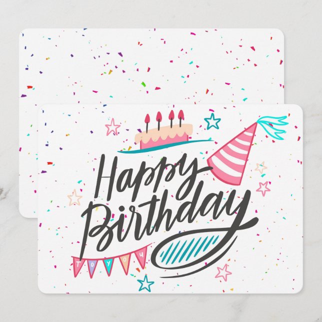 Happy Birthday Holiday Card (Front/Back)
