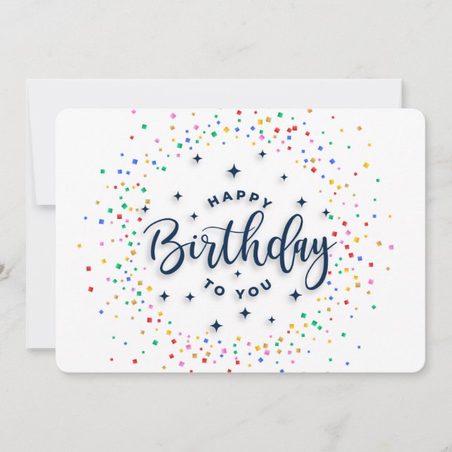 Happy Birthday Holiday Card (Front)