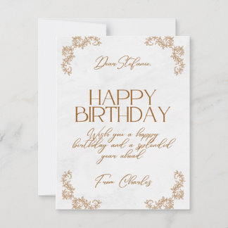 Happy Birthday Holiday Card
