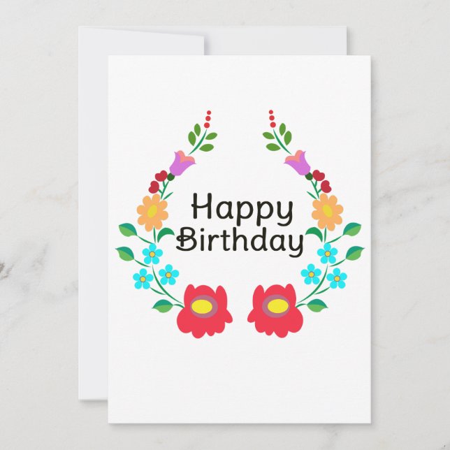 happy birthday holiday card (Front)