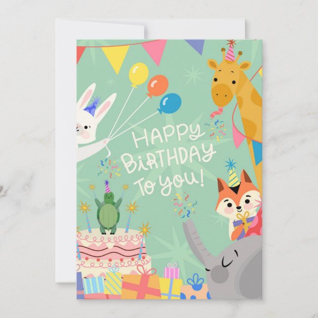 Happy Birthday Holiday Card (Front)