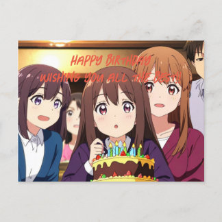 Happy birthday holiday postcard