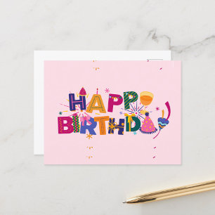 Happy Birthday Holiday Postcard