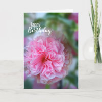 Happy Birthday Hollyhock Floral Photo