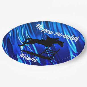 Happy Birthday Horse Hunter Jumper Equestrian Paper Plate