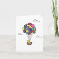 Happy Birthday Hot Air Balloon Bird Nest