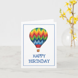 "Happy Birthday" Hot Air Balloon greeting card